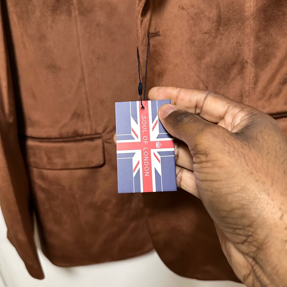 Brown  Suede Sport Coat Classic Blazer